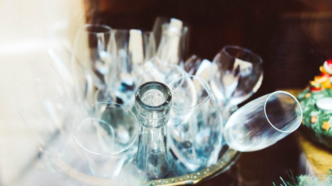 Champagne och inredningstrender illustration