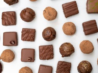 Champagne och choklad illustration